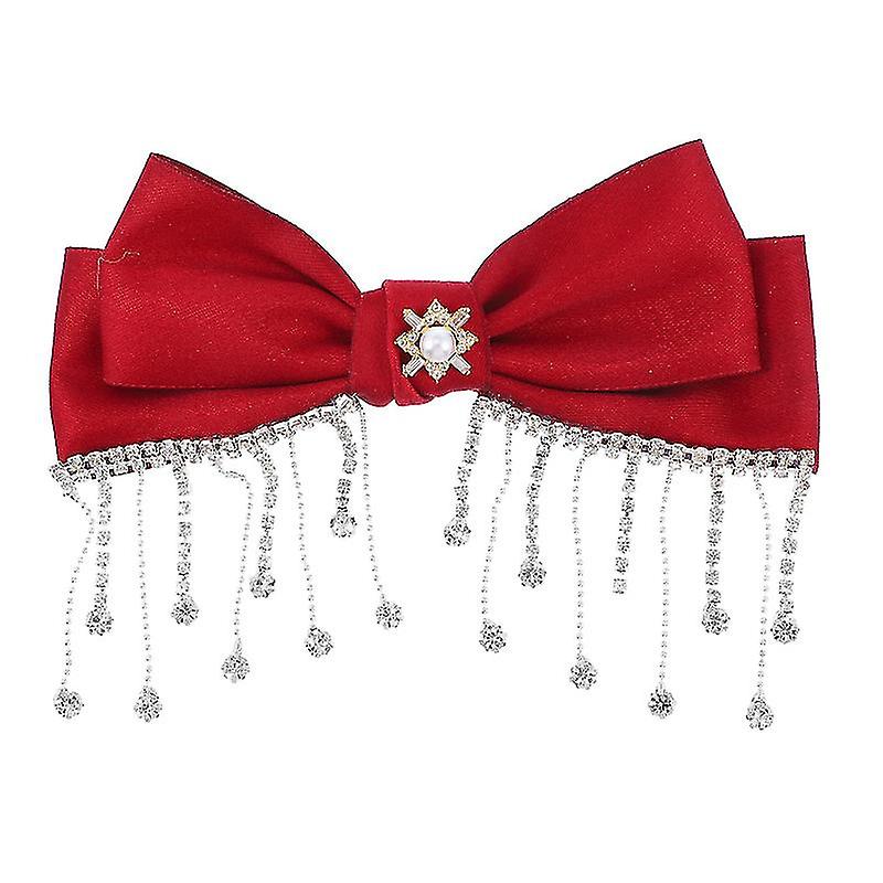 1pcs Red Bow Hairpin