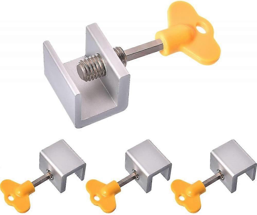 Sliding Window Locks Window Stoppers Aluminum, Child Proof Security Lock  (4 Sets)