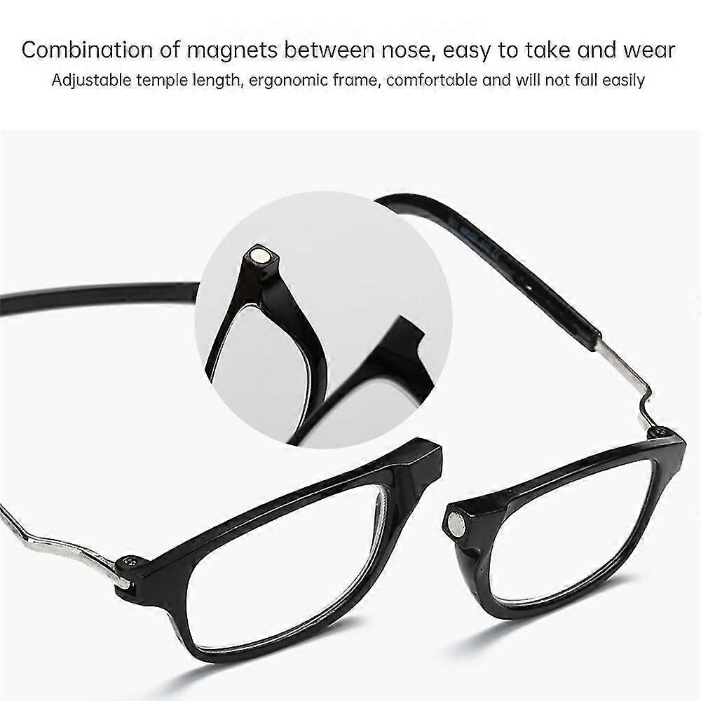Magnetic Reading Glasses Folding Men Women Click Front Neck Hanging ...