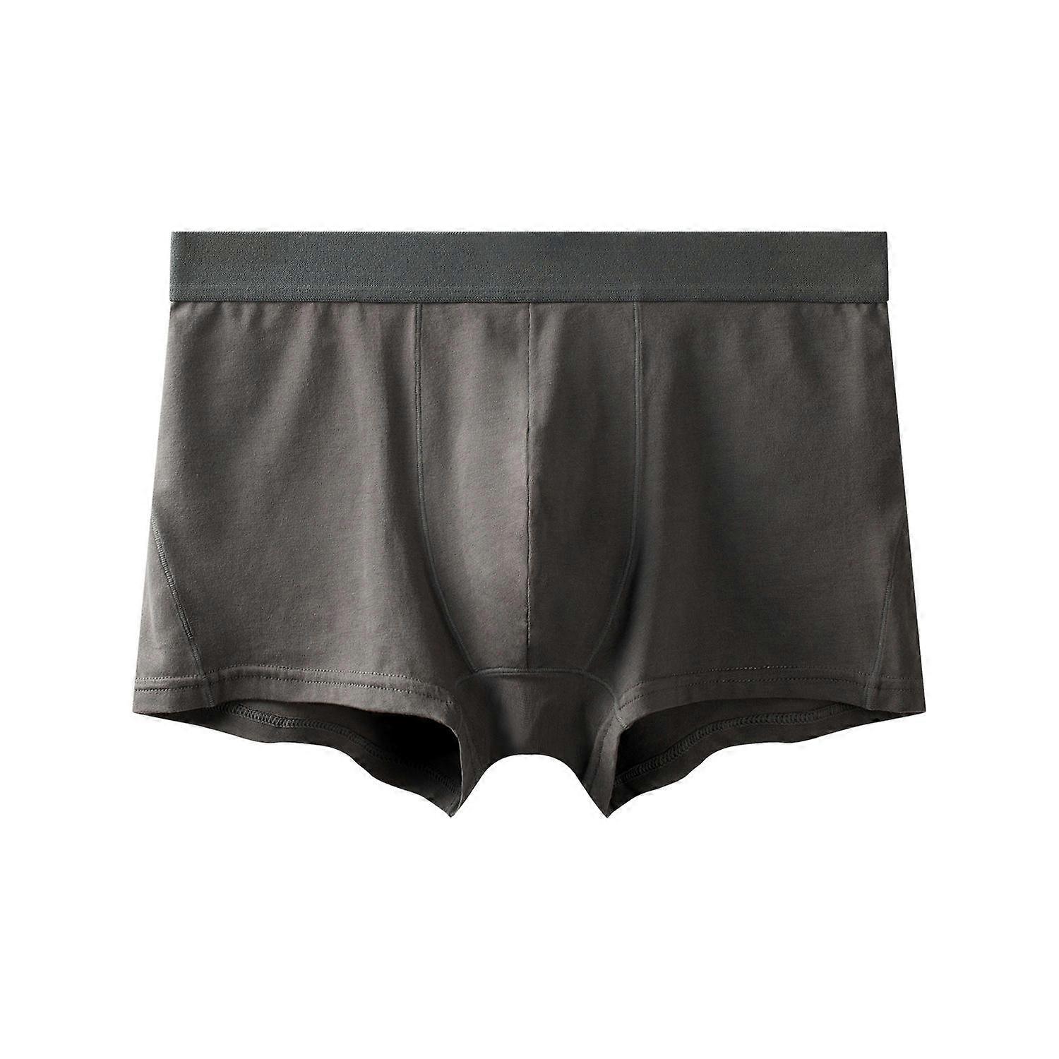 Men's Antibacterial Underwear Sexy Boxer Briefs Comfort Underwear 5pcs-grey