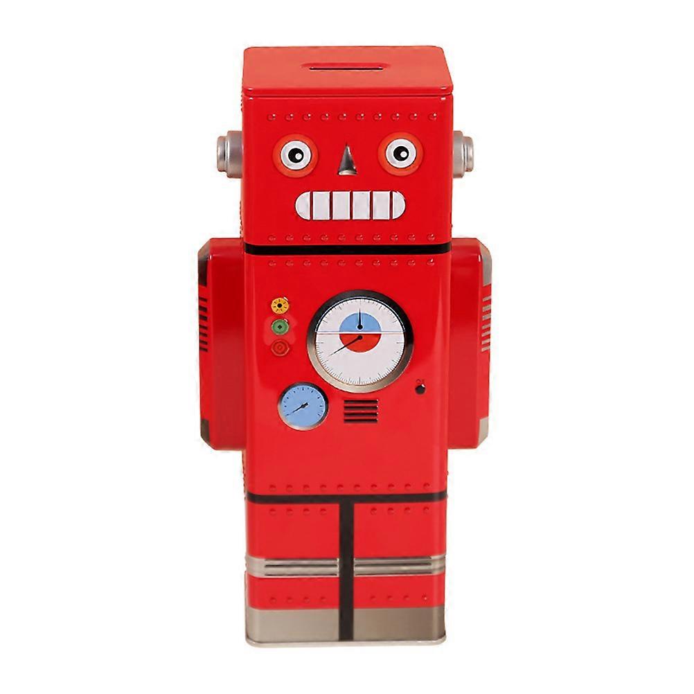 Robot Piggy Bank Unbreakable Bank Saving Box Statue Robot Figurines Bookshelf Statue for Home Office Bedroom