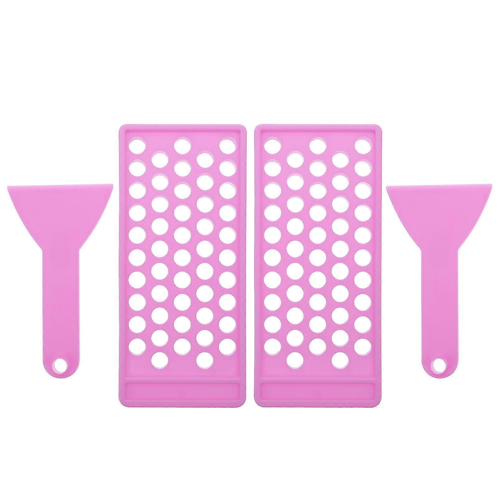2 Sets Lipstick Filling Tray and Spatula DIY Lip Balm Lip Gloss Crafting Kit