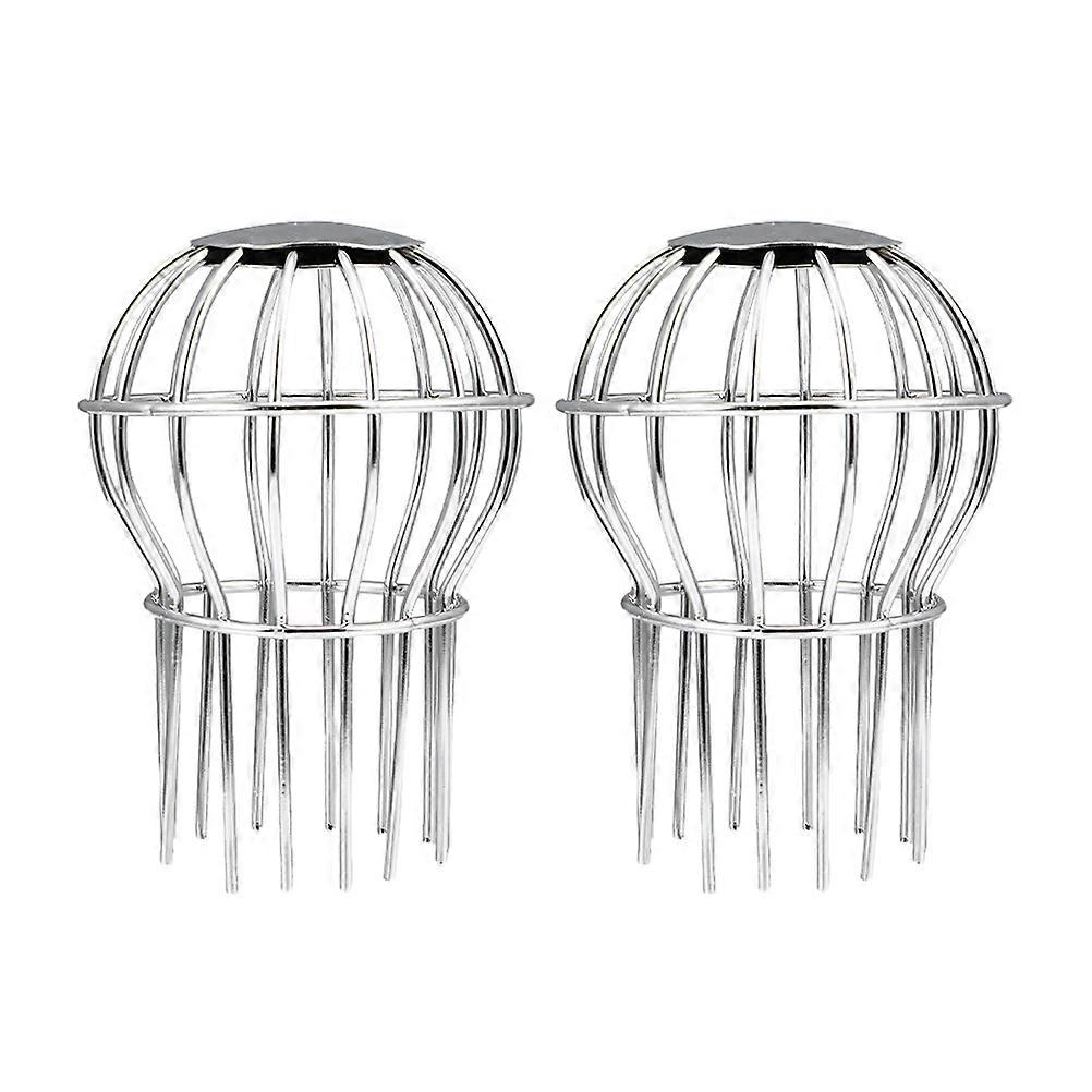 2 Pcs Roof Filter Strainers Rooftop Down Pipe Gutter Guards for Debris Leaves