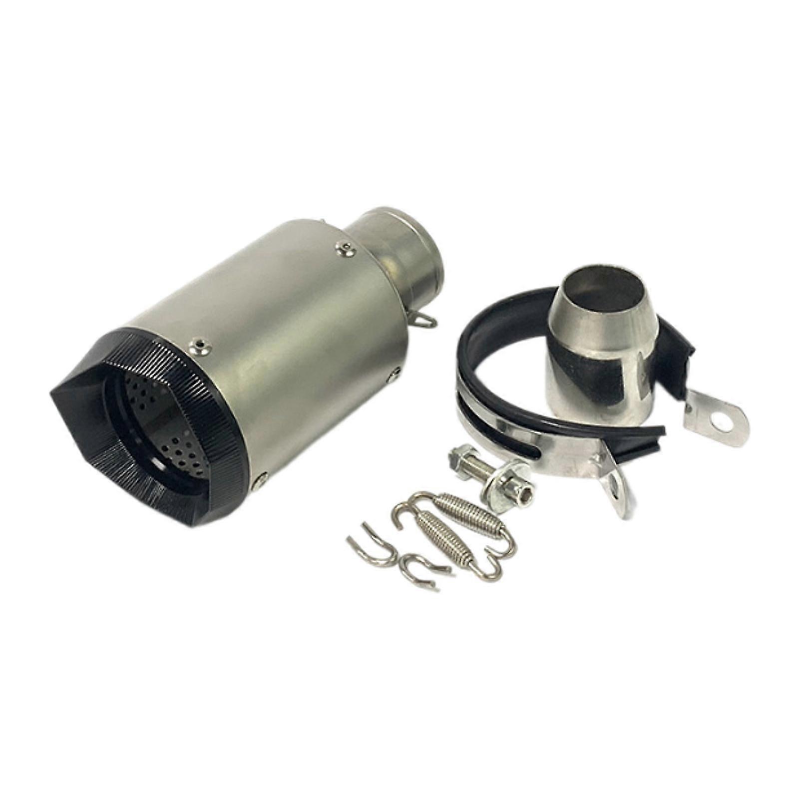 Generic Exhaust Muffler Practical Parts for 600-1200 Large Displacement Silver