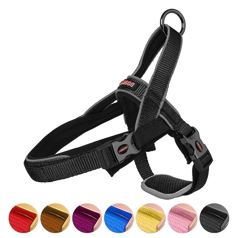 Dog Harness With Traffic Control Handle Belly Protector Reflective Padded Collar