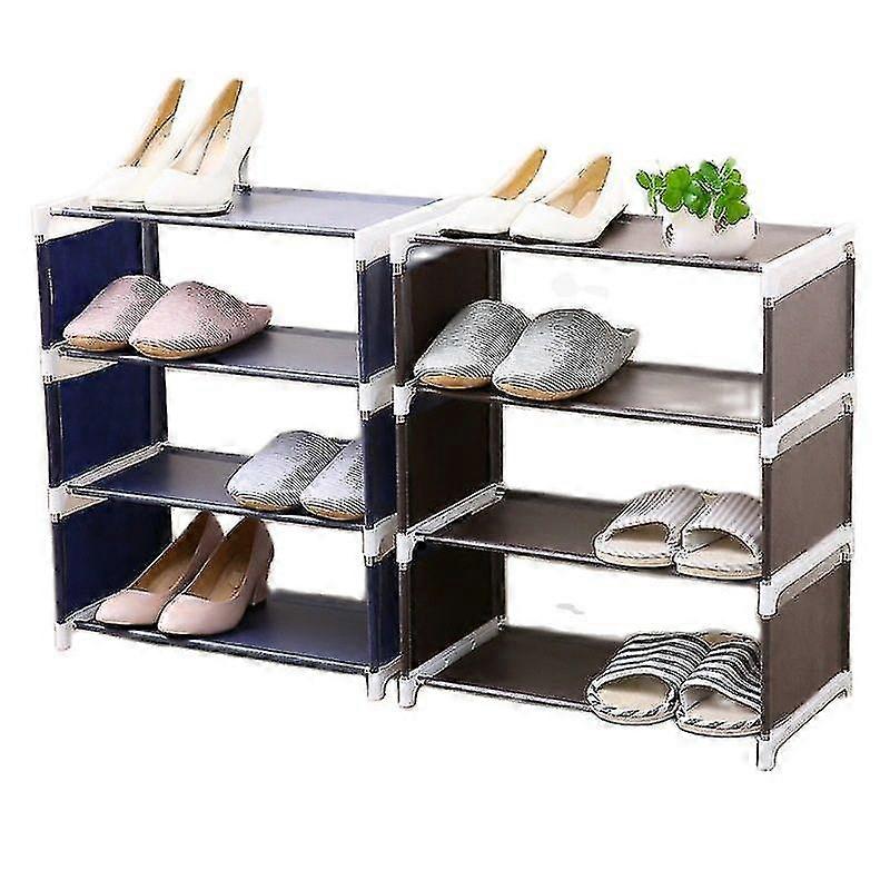 3/4/5 Layer Assembly Shoe Rack Non-woven Dustproof Shoe Organizer Home Shoe Shelf