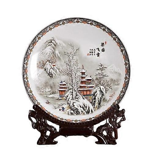 Decorative Trays-Winter Wonderland-Garden Snowfall Plate