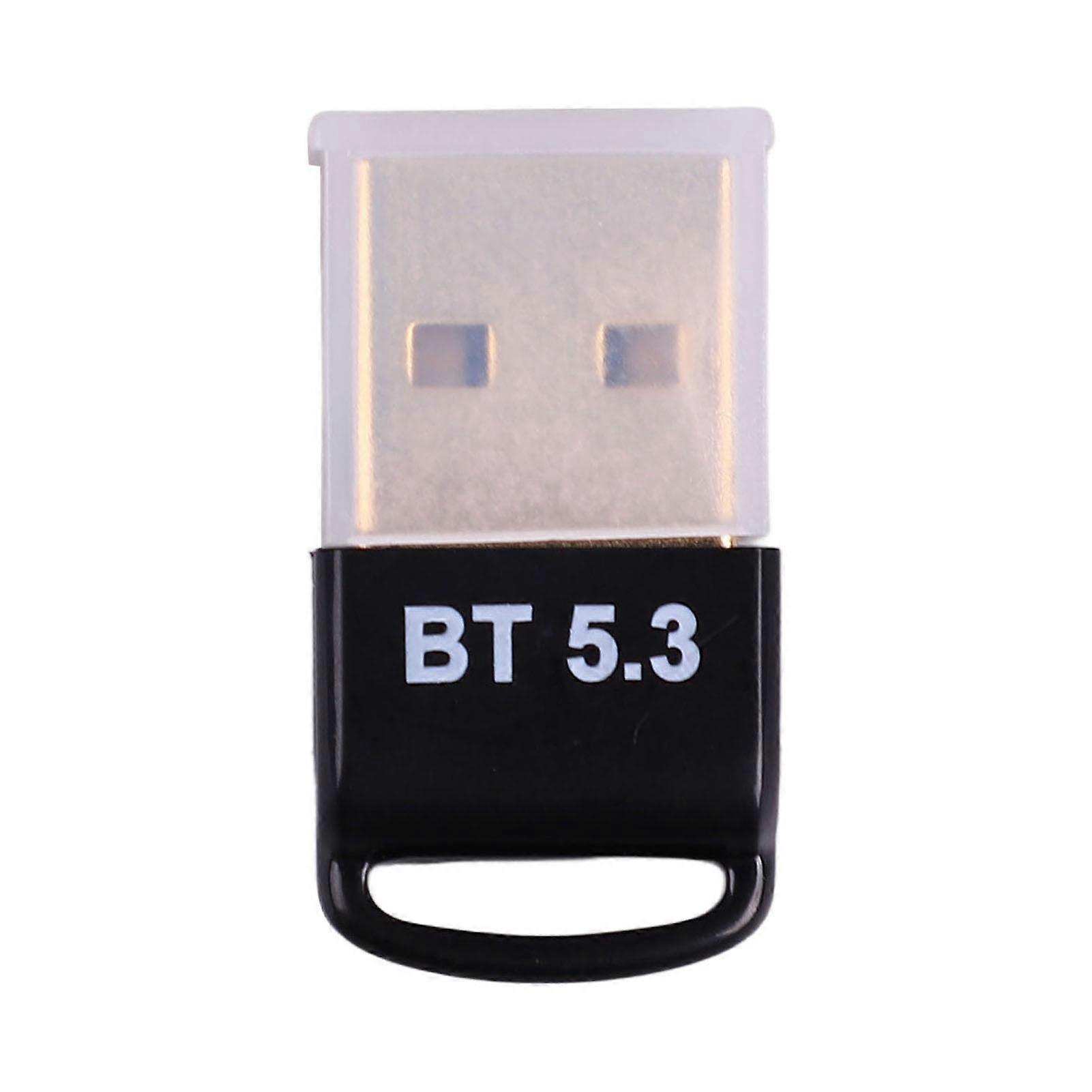 USB Bluetooth Adapter Delayless Gold Plated Plug 5.3 Bluetooth Dongle Transmitter Receiver for Windows 8.1 10 11 PC