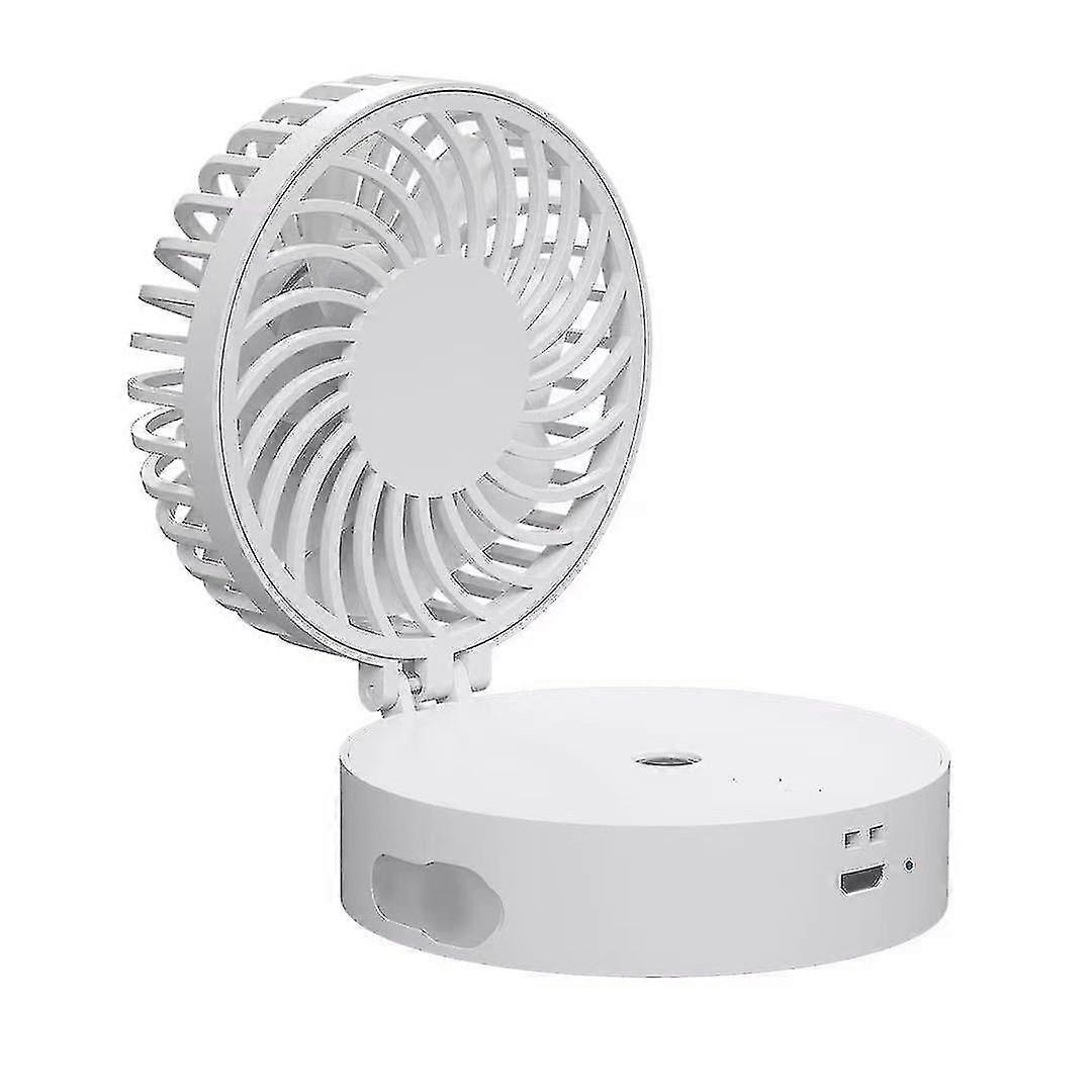 2 In 1 Cooling Fan Portable Led Usb Rechargeable Humidifier Air Mini Handheld Folding Hang Neck