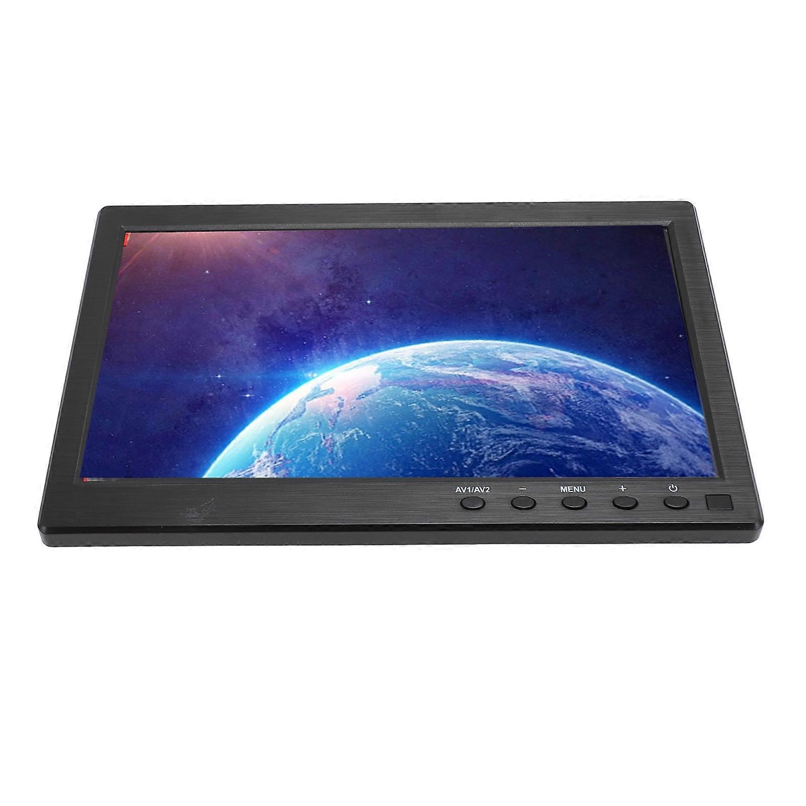10.1 Inch Monitor Portable 1024X600 Resolution HD IPS Display Remote Control Built in Speaker USB Monitor for PC CCTV POS System AU Plug