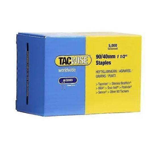 Tacwise 90 Narrow Crown Staples 40mm - 5000 Pack