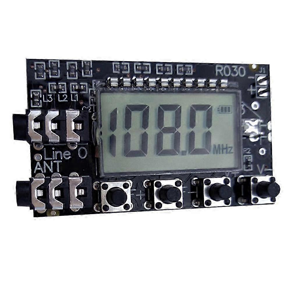 FM Radio Module Stereo FM Receiver Board Digital LCD 76MHz-108MHz Audio Video Output Multi-Function Frequency Modulation