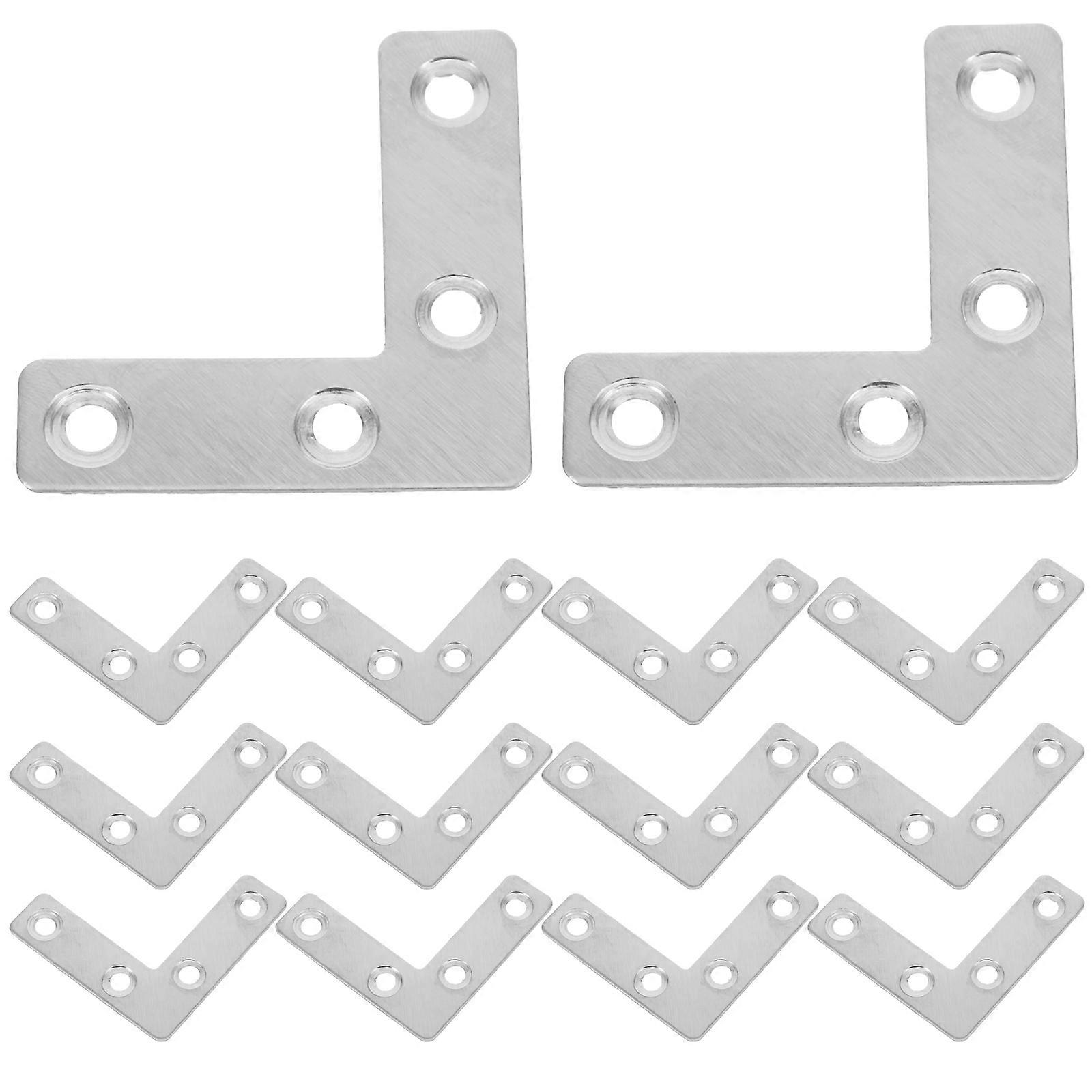 36pcs L Bracket Heavy Duty Flat Angle Bracket L Bracket For Cabinet Brace Bracket