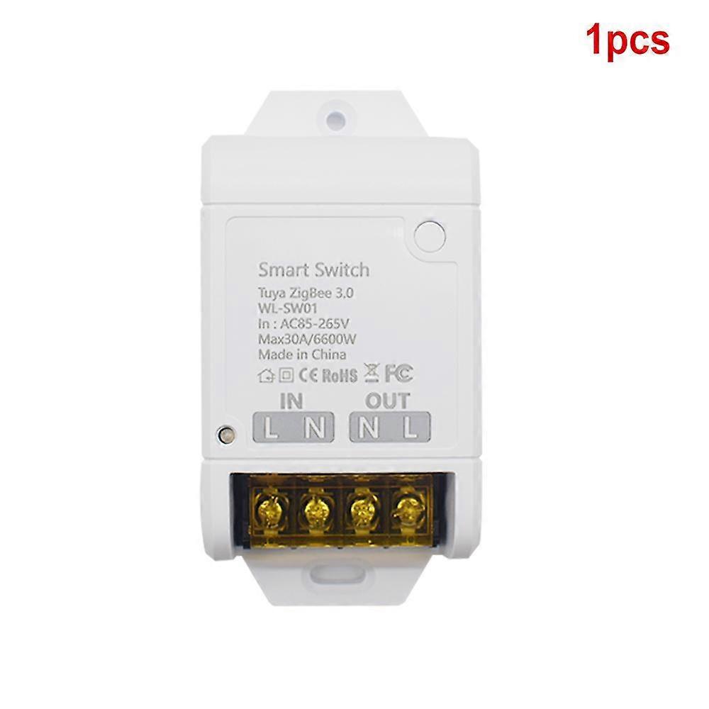 AC 85-265V 30A 6600W Smart Home Tuya Wifi Switch Relay Motor Light Control Receiver Smart Life APP For Alexa Google Home