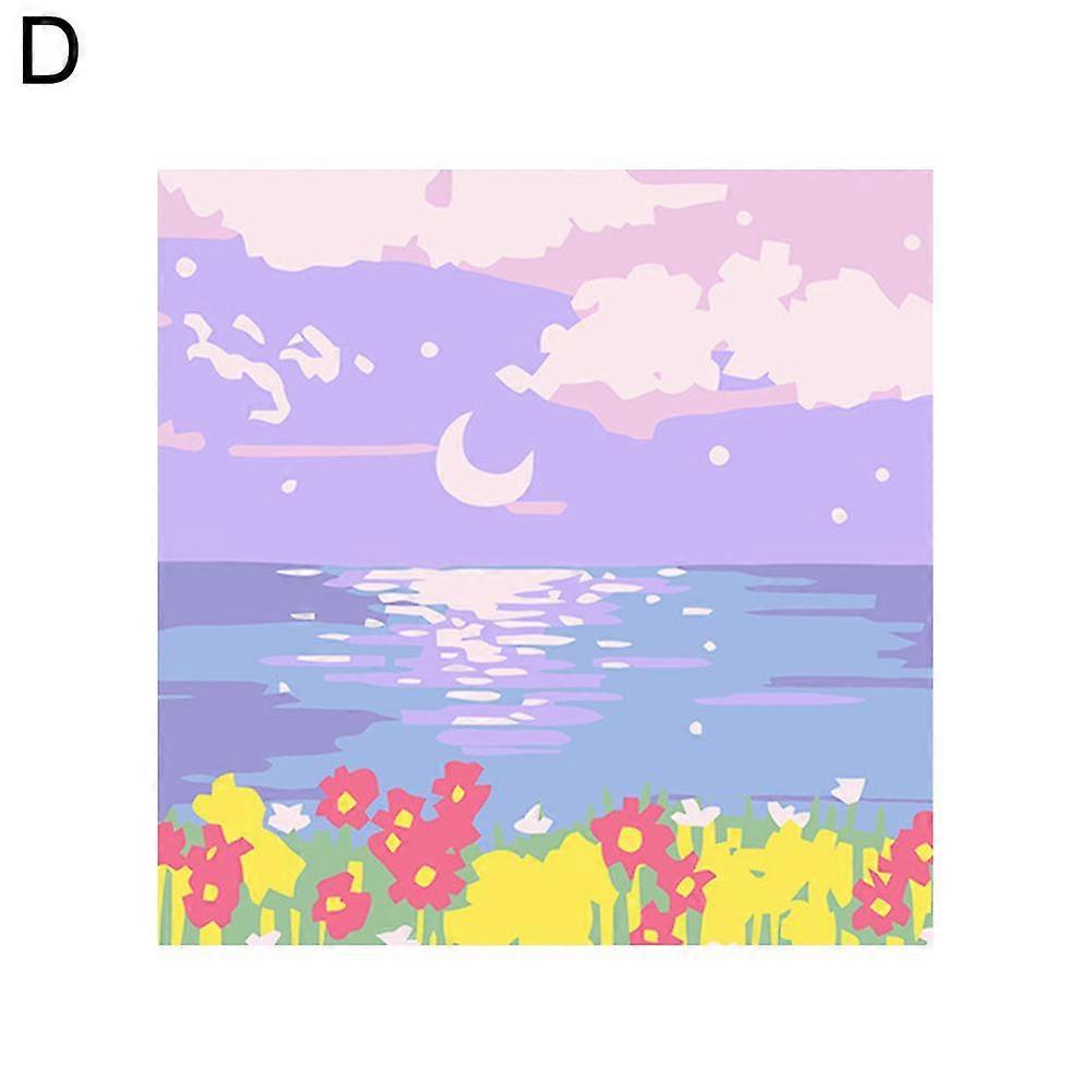 126(D)$Digital Ölgemälde DIY handgefülltes Ölgemälde Kinder Cartoon Animation handgemalt Ausmalen dekoratives Gemälde