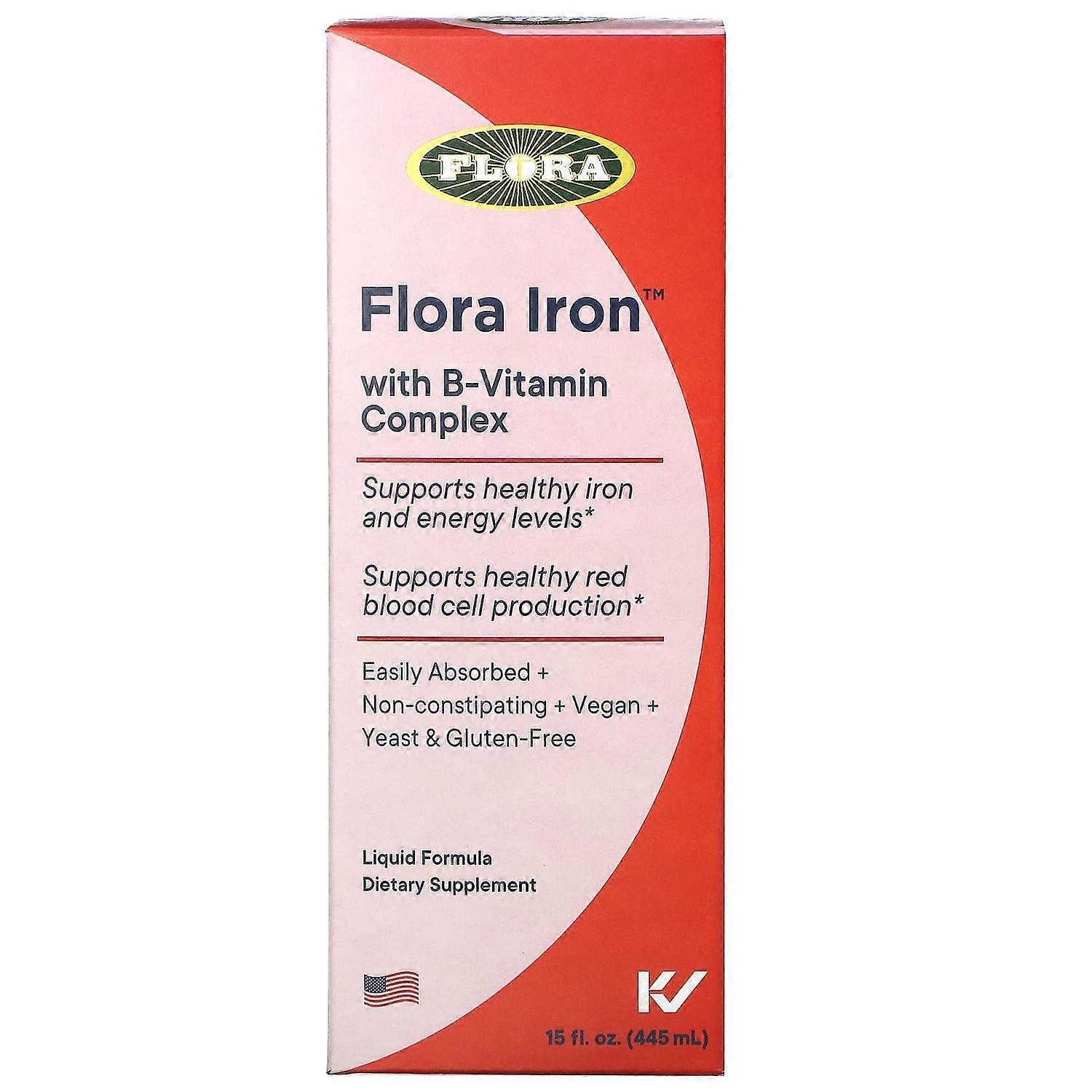 Flora, Iron with B-Vitamin Complex, 15 fl oz (445 ml)