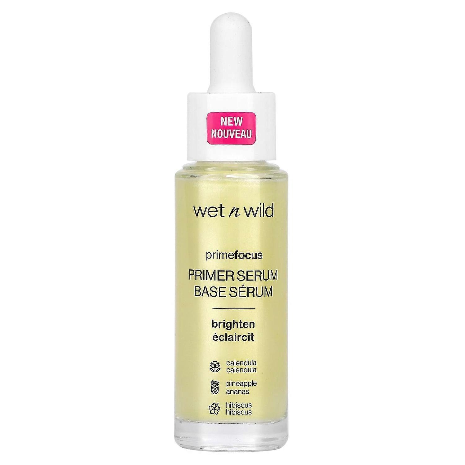 wet n wild, PrimeFocus, Primer Serum, Brighten, 1 fl oz (30 ml)