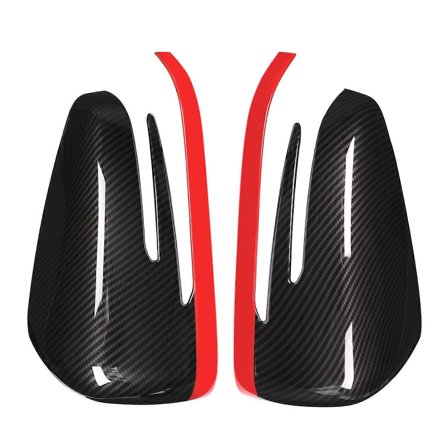 2 X Abs Side Door Rearview Mirror Cap Cover Trim For A Cla Gla Class W176 W117 X156 X204