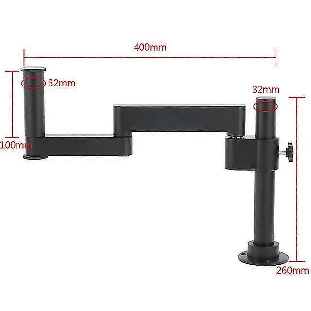 Adjustable boom arm stand articulating pillar bracket 76mm stereo microscopio holder 50mm monocular lens focusing supportor