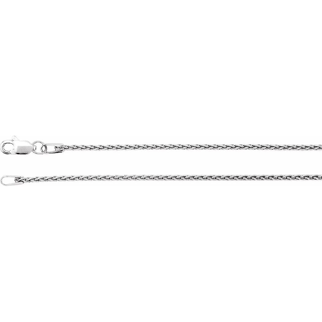 925スターリングシルバーロジウムメッキ7インチポリッシュウィートチェーンブレスレットロブスタークラスプリンクブレスレット付き女性と女性用