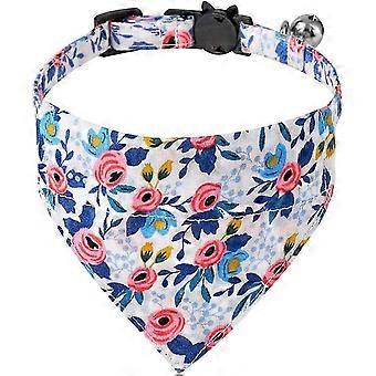 Soft Collars For Cats And Dogs - Floral Pets Collars With Bow Tie - Detachable Pet Bandana For Kitties And Puppies - Holiday Pet Costume Collar