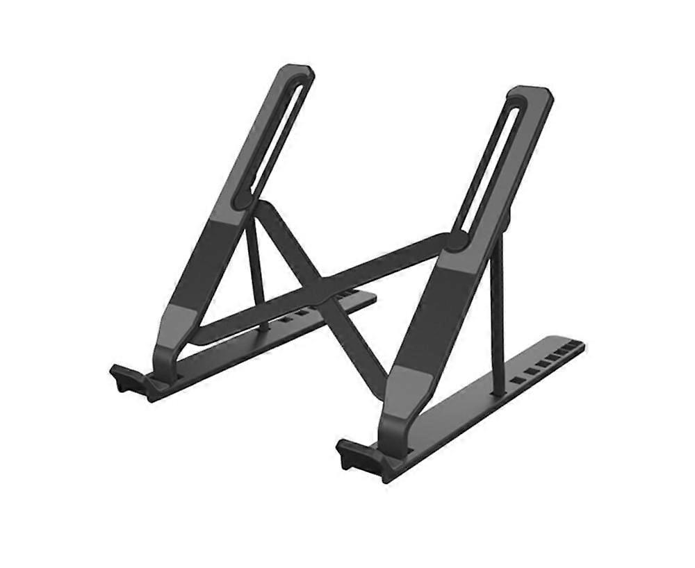Portable Adjustable Folding Laptop Stand Notebook Mount Holder PC Tablet Bracket with Eight-Level Adjustment - Standard Type Black