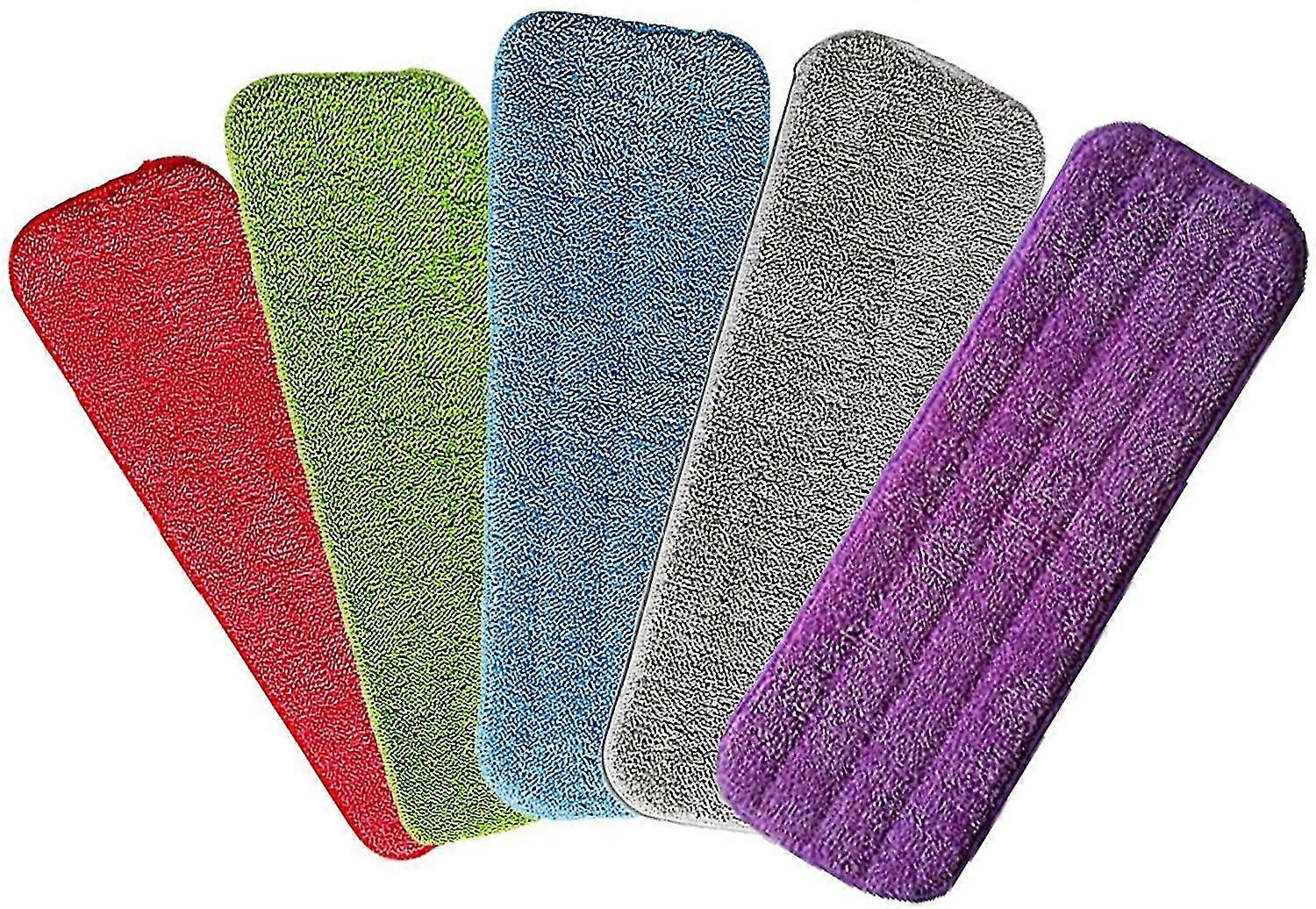5 Pcs Microfiber Mop, Water Spray Mop, Fiber Twisted Cloth Material, Suitable