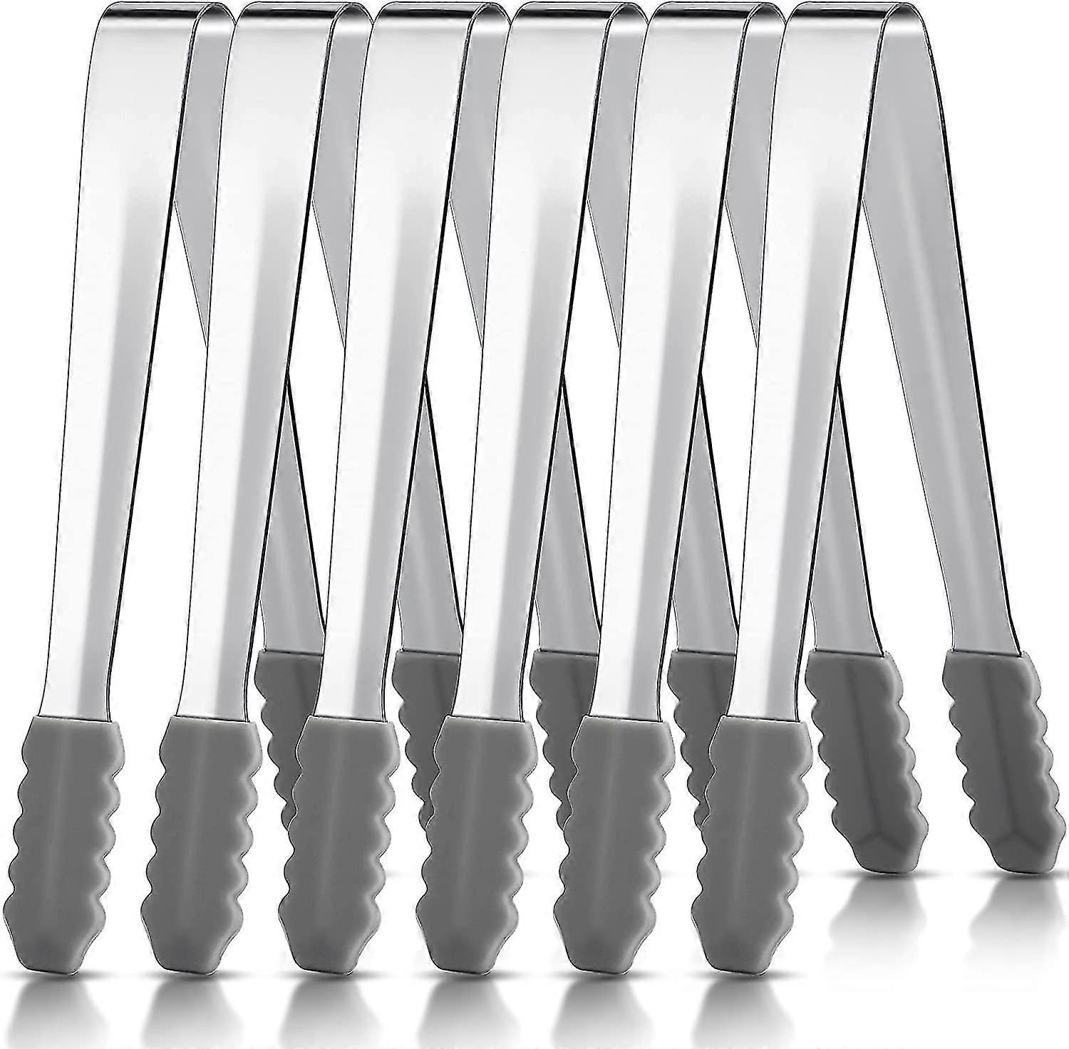 6 stykker kjøkken tang mini mat servering tang rustfritt stål matlaging tang