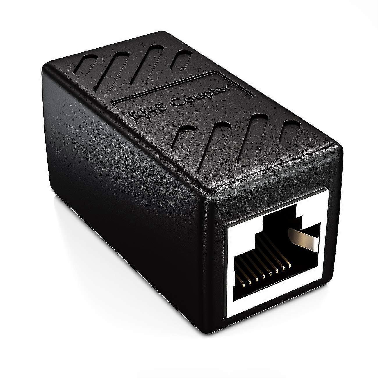 1x Cat6 Coupler Cable Connector Network Cables Patch Cable Ethernet Cable Shielded Modular Adapter 2x Female Jack Rj45 Dsl Lan Black