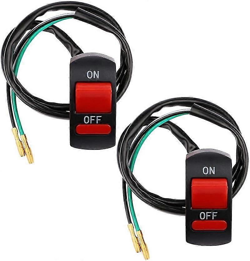 2pcs 22mm Handlebar Switch, Universal Waterproof Electric Start Motorcycle