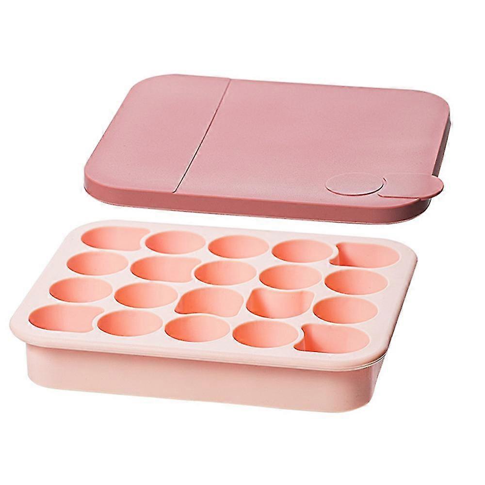 Silicone Ice Square Trays With Spill-resistant Removable Lid,easy Release Stackable 20 Cavity Diy Ic