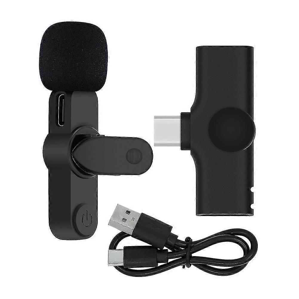 Wireless Lavalier Microphone Compatible Audio Video Recording/gaming/live Streaming Compatible Android Phone Type-c Mini Clip
