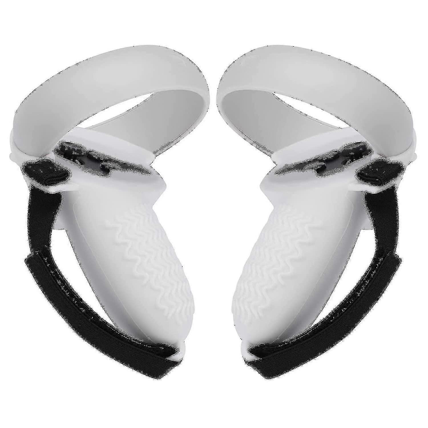 Case Silicone Compatible With Oculus Quest 2 Controller, Accessories Non-slip, With Adjustable Hand Strap
