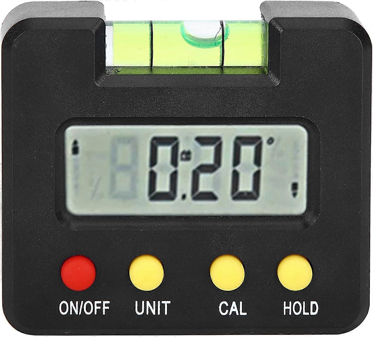 Digital Inclinometer, Large LCD Display Protractor Inclinometer Spirits Level Angle Meter Versatile Measuring Tool Electronic Magnetic Black Case