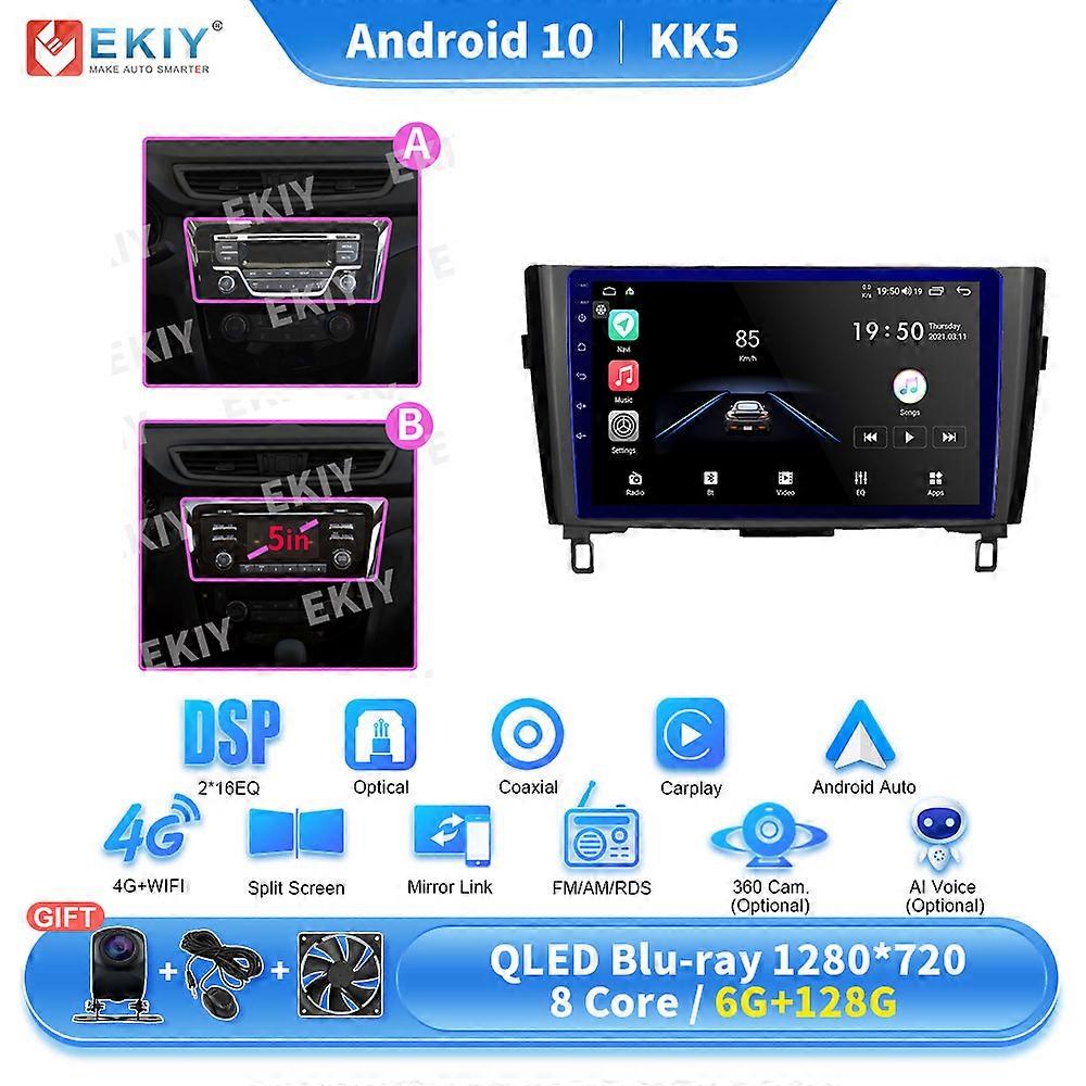 Android Auto Radio For Nissan Qashqai J11 X-Trail 3 T32 2013-2017 Carplay Car Multimedia GPS Navigation 2din autoradio