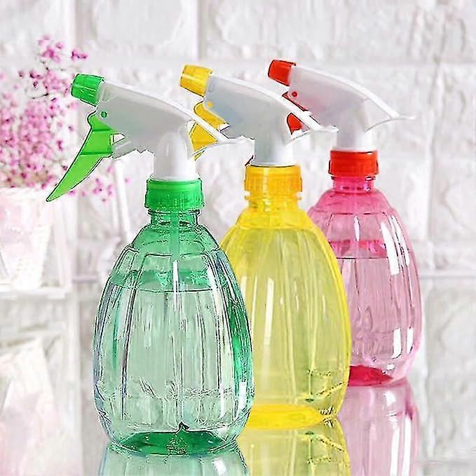 3 Pieces Colorful and Transparent 500ml Spray Bottles, Reusable Empty Spray Bottle with Trigger, Spray Bottle 2 Settings, for Household, Cleaning, Ga