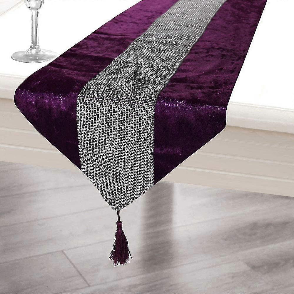 christmas velvet diamante table runner