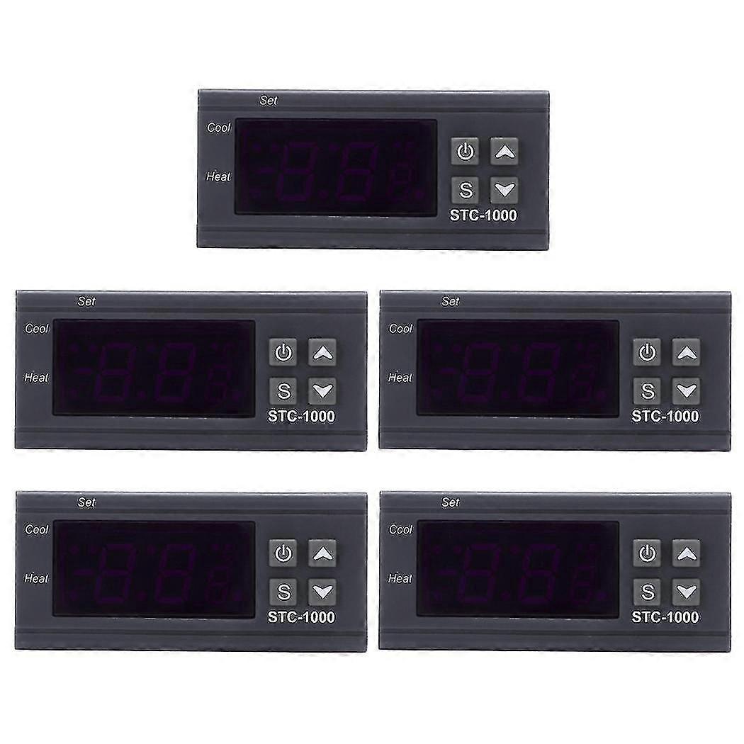 5x 220v Digital Stc-1000 Temperature Controller Thermostat Regulator+sensor Probe