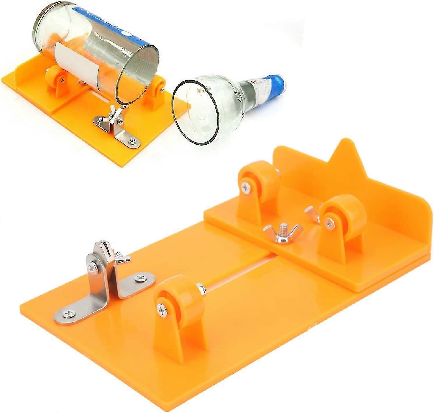 Glass Bottle Cutter, Glass Cutter for Bottles, Adjustable Bottle Cutter DIY Tool(Yellow)