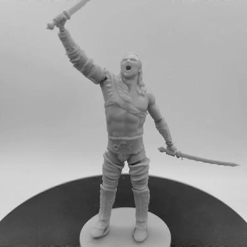 1/24 Κλίμακα 75mm Μινιατούρες GK Ρητίνη σχήμα Gladiator Gannicus Unassembled και άβαφο Diy μοντέλο κιτ παιχνίδια