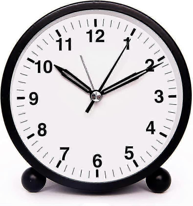 S Bedside Non Ticking Battery Powered Table Clocks Luminous Small