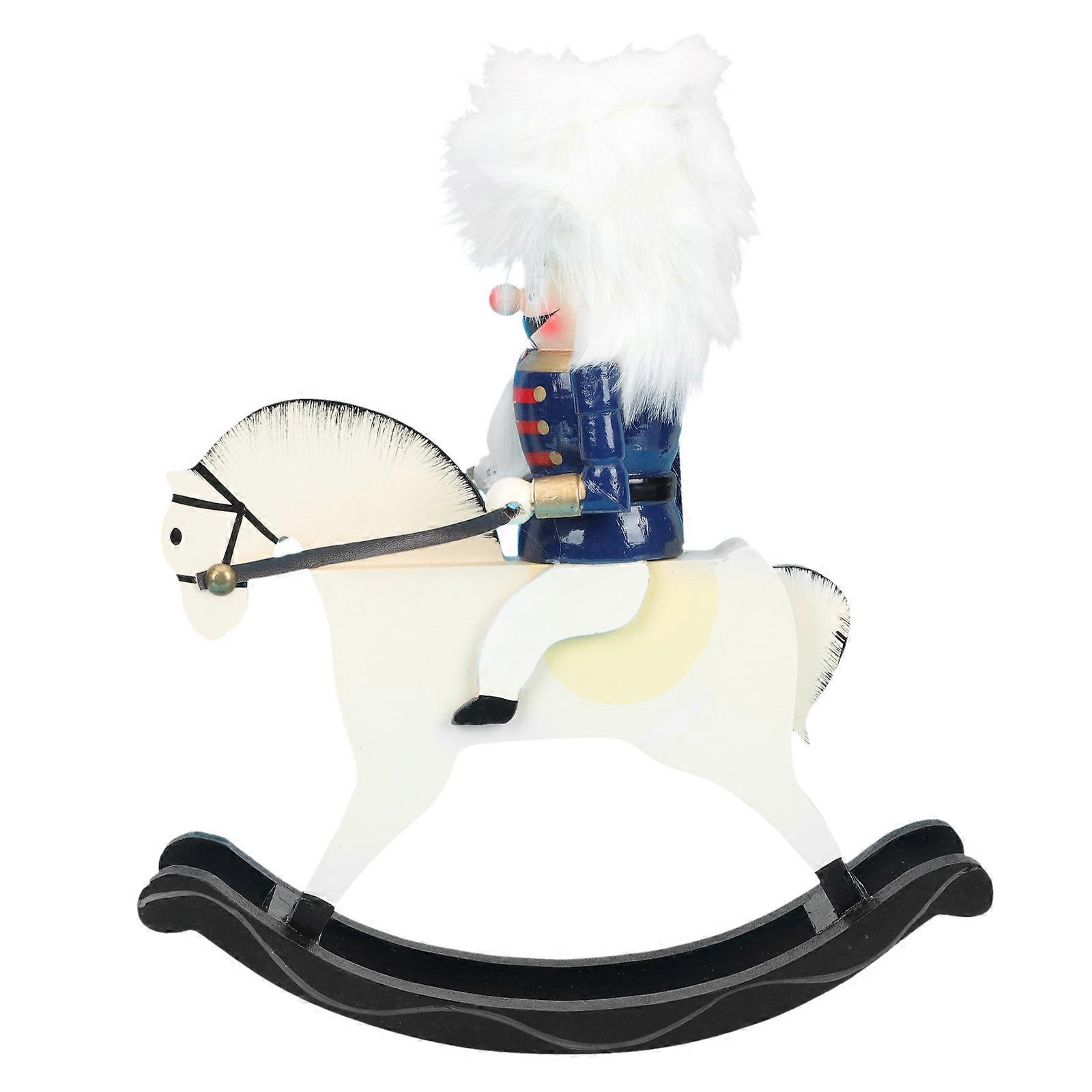 Wooden Horse Nutcracker Soldier Christmas Nutcracker Soldier Nutcracker Puppet Home Ornament