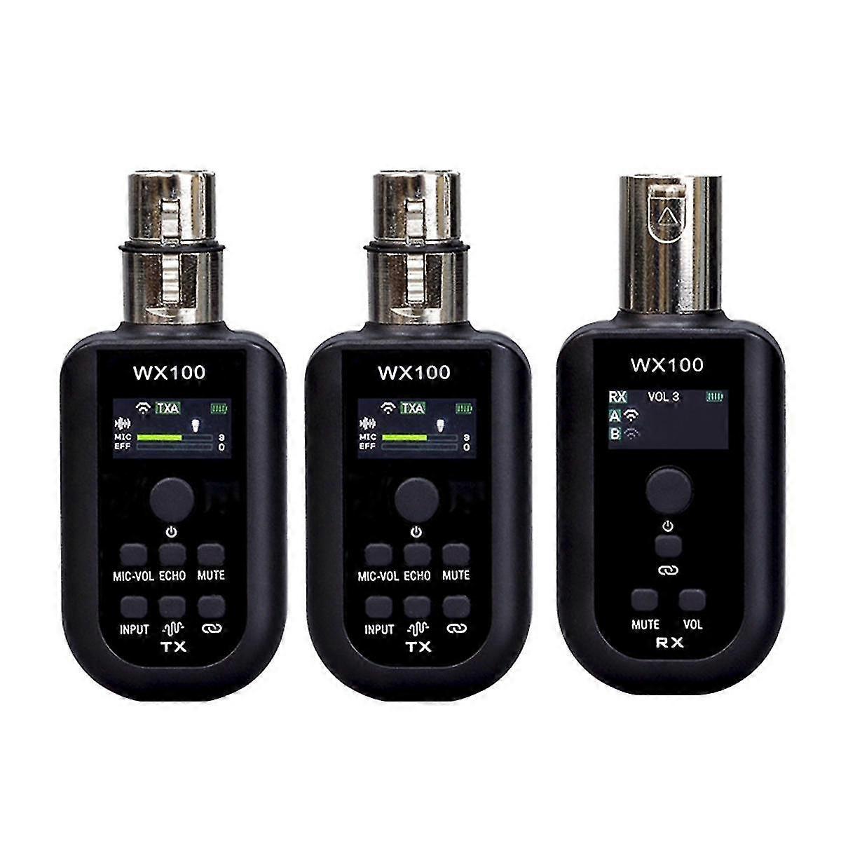 Uhf Wireless Microphone Converter Professional Wireless Adapter Wired Microphone To Wireless Audio Transmitter Receiver