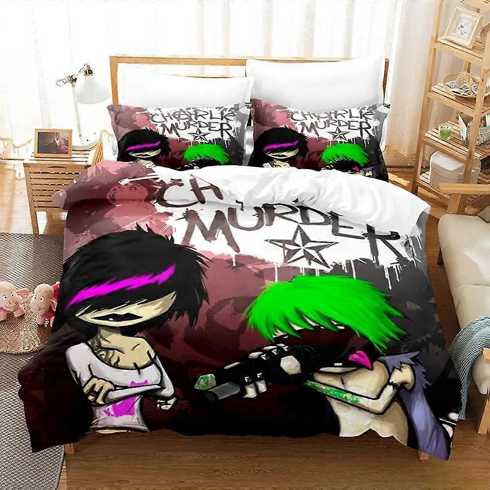 a913 Prostěradla Game Charlie Vražda Ložní prádlo Set Single Twin Full Size Ložní souprava Dospělý Dětská ložnice Sady povlaků na přikrývky Domácí textilní prostěradla iip913