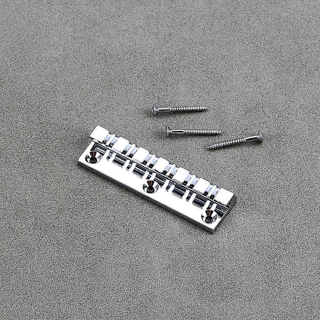 12 String Metal Guitar Bridge Fixed Hardtail Saddle Bridge Top Load Guitar Tailpiece