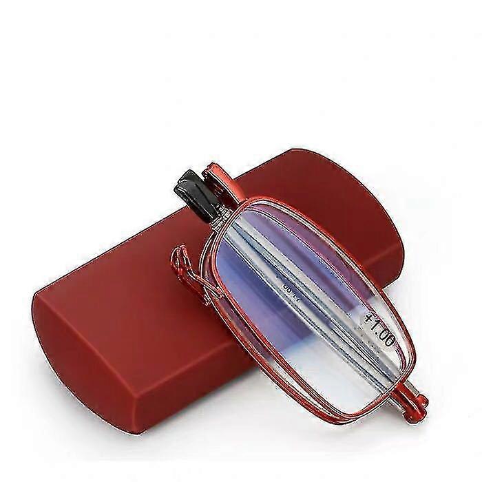 Secure Fit Armless Ultralight Foldable Reading Glasses With Universal Pod Case