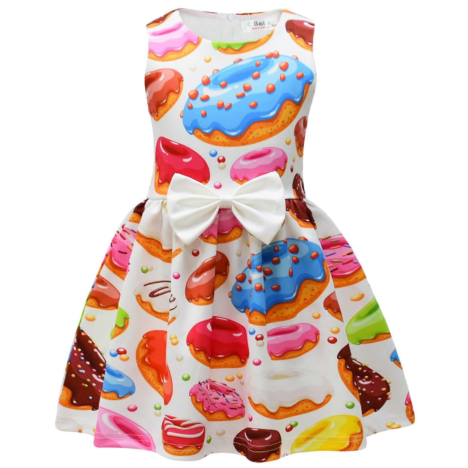 2023 nouveau numéro cm imprimé Mickey Mouse filles robe filles noeud robe