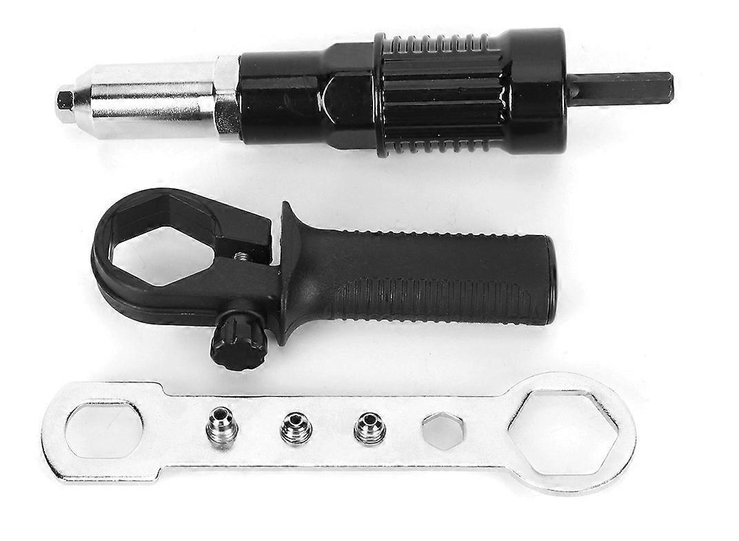 Durable rivet adapter,Electric rivet gun core pulling rivet gun adapter Electric rivet gun adapter Pulling rivet gun(Black)(3pcs)