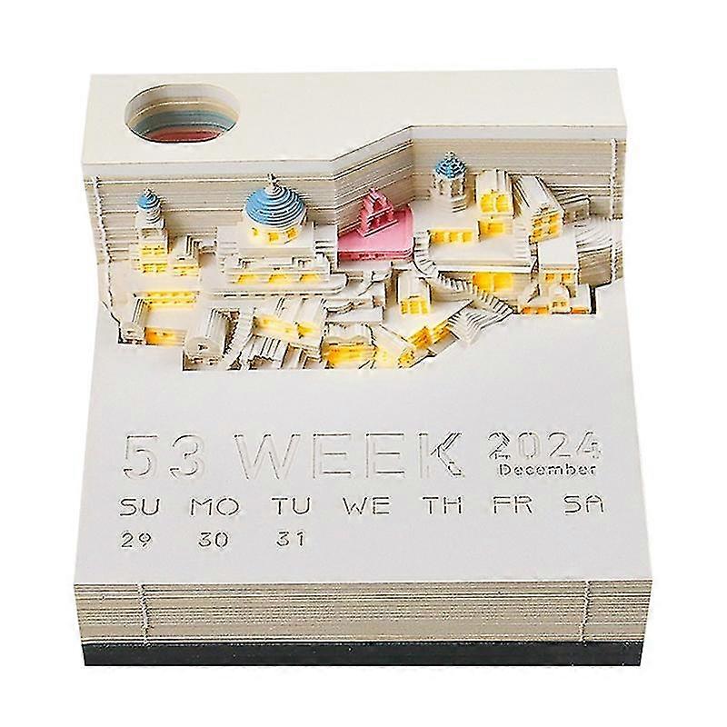 Desk Calendar With LED Lights 2024 Calendar Memo Pad Creative Desk desk-calendar-with-led-lights-2024-calendar-memo-pad-creative-desk