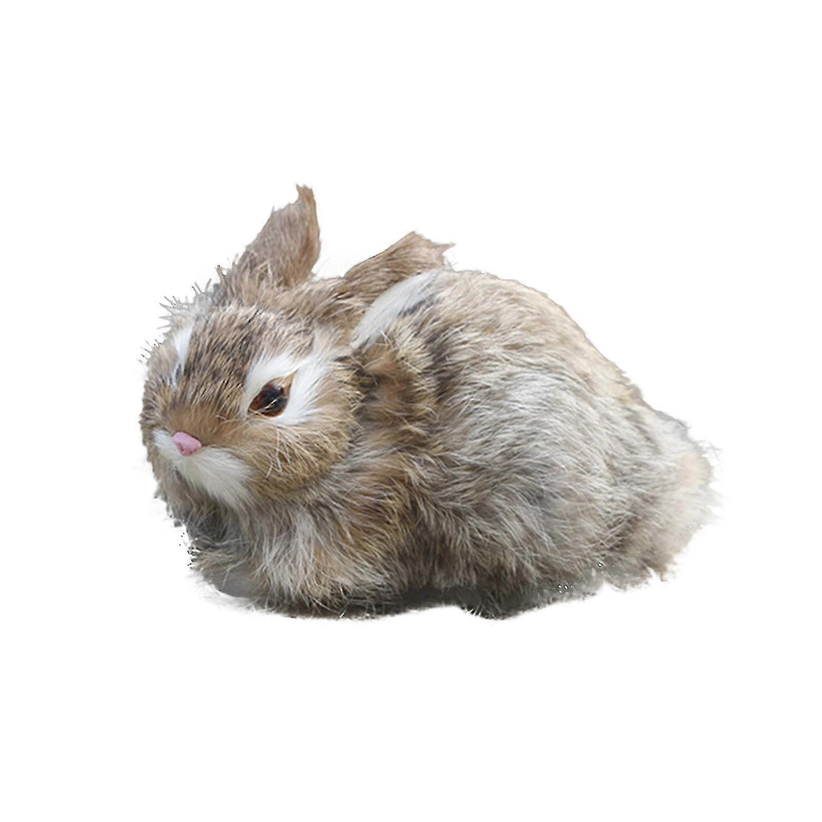 Rabbit Model Toy Realistic Fur Cute Craft Static Model Simulation Animal Bunny Ornament Home Decoration